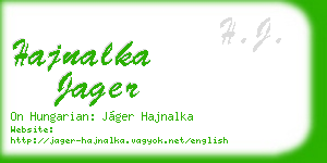 hajnalka jager business card